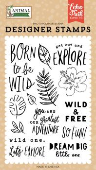 Echo Park Stempelset "Born To Be Wild" Clear Stamp