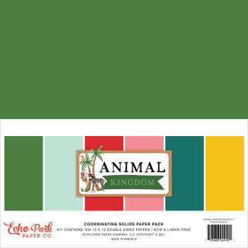 Echo Park "Animal Kingdom" 12x12" Coordinating Solids Paper - Cardstock