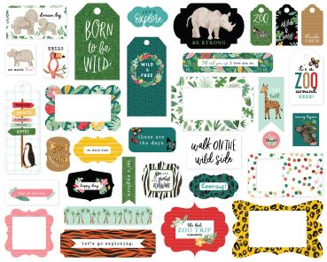 Echo Park "Animal Kingdom" Ephemera Frames & Tags