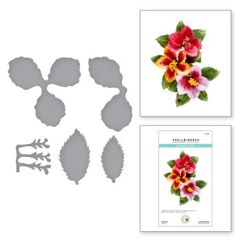 Spellbinders Die "Hibiscus Etched" Stanzschablone