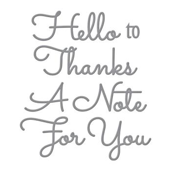 Spellbinders Die "Sweet Sayings Notecard Sentiments Etched" Stanzschablone