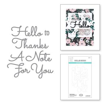 Spellbinders Die "Sweet Sayings Notecard Sentiments Etched" Stanzschablone