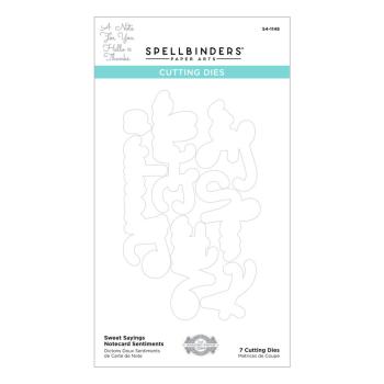 Spellbinders Die "Sweet Sayings Notecard Sentiments Etched" Stanzschablone
