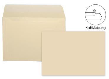 Briefumschlag DIN C6 120g/m² oF Haftklebung in creme
