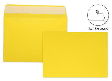 Briefumschlag DIN B6 120g/m² oF Haftklebung in sonnengelb