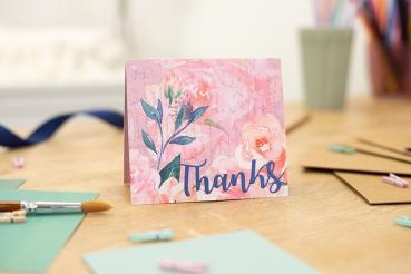 Crafters Companion - Blush & Blue Florals 12x12 Inch Paper Pad  -  Paper Pack