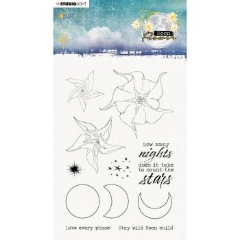 Studio Light - Clear Stamp Moon flower collection clear stamp How many nights nr.1