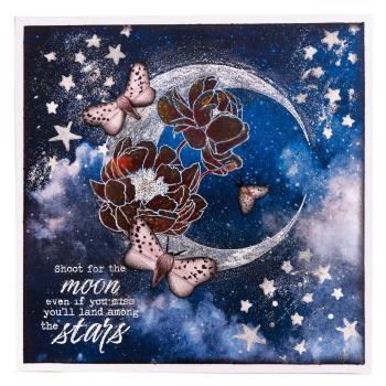 Studio Light - Clear Stamp Moon flower collection clear stamp Shoot for the Moon nr. 132