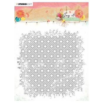 Studio Light - Clear Stamp Silikonstempel background Say it with flowers nr.528