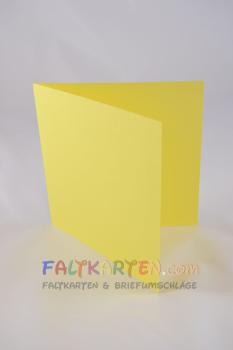 Doppelkarte - Faltkarte 15x15cm, 240g/m² in gelb