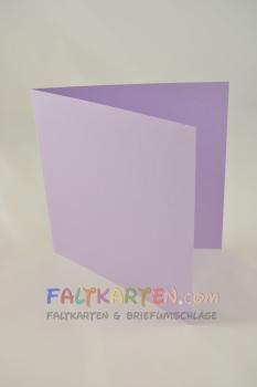 Doppelkarte - Faltkarte 10x10cm, 240g/m² in lavendel