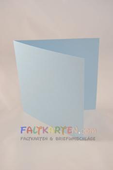 Doppelkarte - Faltkarte 10x10cm, 240g/m² in hellblau