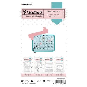 Studio Light -  Stempel mit Stanze Essentials planner Monthly calendar nr.01