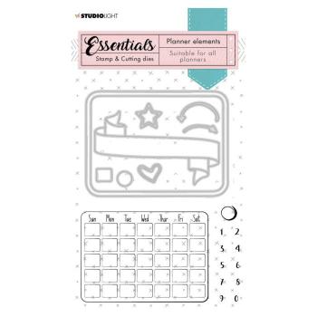 Studio Light -  Stempel mit Stanze Essentials planner Monthly calendar nr.01