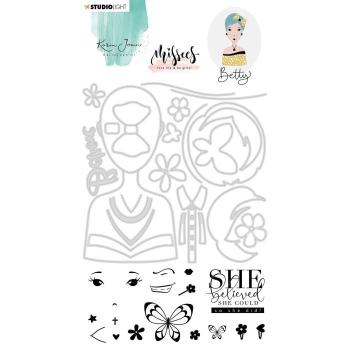 Studio Light Die Cut - Stanze - Silikonstempel - stanzschablone Missees collection Betty nr.03