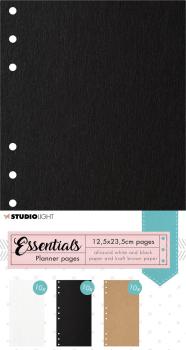 Studio Light - Planner Pages 12,5x23,5cm Black/White/Kraft