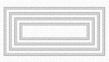My Favorite Things Die-namics "Mini Slimline Double Stitched Rectangle" | Stanzschablone | Stanze | Craft Die
