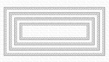 My Favorite Things Die-namics "Mini Slimline Double Stitched Rectangle" | Stanzschablone | Stanze | Craft Die