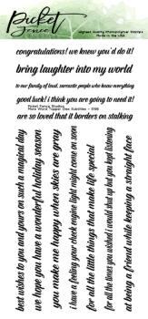Picket Fence Studios More Word Topper Clear Stamps 