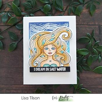 Picket Fence Studios Pisces Girl Clear Stamps 
