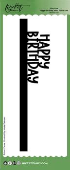 Picket Fence Studios Slim Line Happy Birthday Word  Die (SDCS-133)