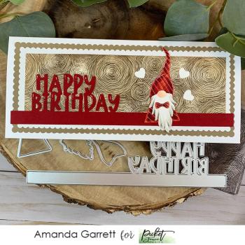 Picket Fence Studios Slim Line Happy Birthday Word  Die (SDCS-133)