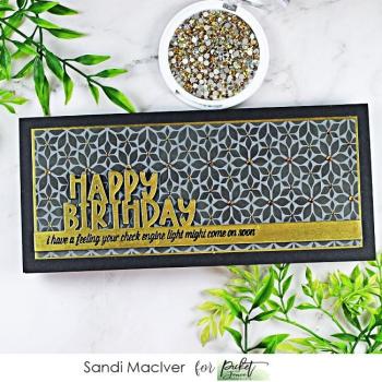 Picket Fence Studios Slim Line Happy Birthday Word  Die (SDCS-133)