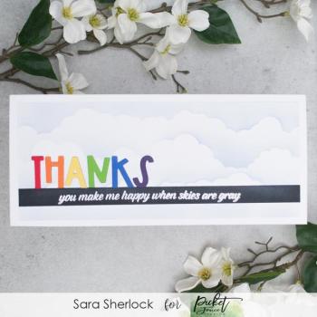 Picket Fence Studios Slim Line Thanks Word Die (SDCS-134)