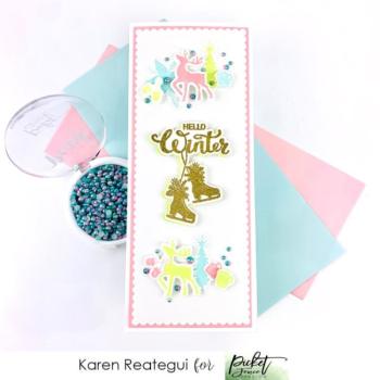 Picket Fence Studios Gradient Flatback Pearls Aquamarine & Pale Pink   - Halbperlen