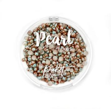 Picket Fence Studios PGradient Flatback Pearls Pale Blue & Soft Copper - Halbperlen