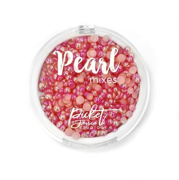 Picket Fence Studios Gradient Flatback Pearls Bright Pink & Coral - Halbperlen