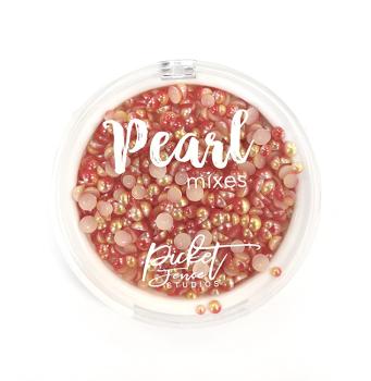 Picket Fence Studios Gradient Flatback Pearls Tangerine & Sunlight Yel  - Halbperlen
