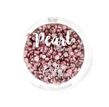 Picket Fence Studios Gradient Flatback Pearls True Pink & Milk Chocola - Halbperlen