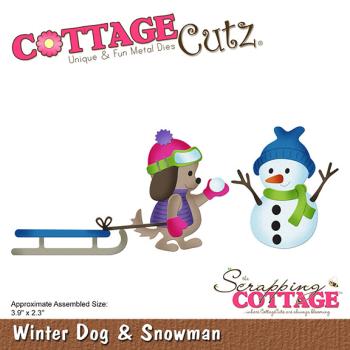 Scrapping Cottage Die - Winter Dog & Snowman