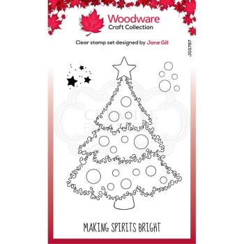 Woodware Festive Fuzzies Christmas Tree   Clear Stamps - Stempel 