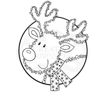 Woodware e Festive Fuzzies Mini Reindeer Clear Stamp (JGM023)  Clear Stamps - Stempel 