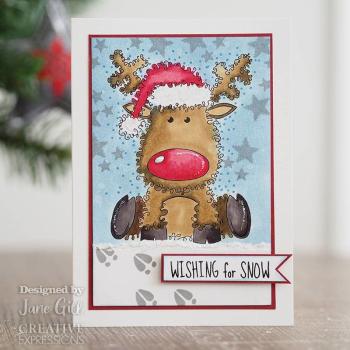 Woodware e Festive Fuzzies Mini Reindeer Hooves Clear Stamp (JGM025)  Clear Stamps - Stempel 