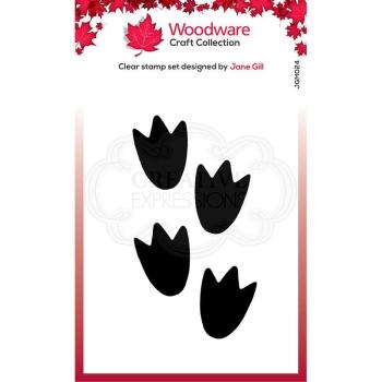 Woodware Festive Fuzzies Mini Penguin Feet Clear Stamp - Stempel 