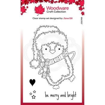 Woodware Festive Fuzzies Penguin   Clear Stamps - Stempel 