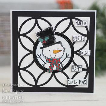 Woodware Festive Fuzzies Mini Snowman   Clear Stamp - Stempel 