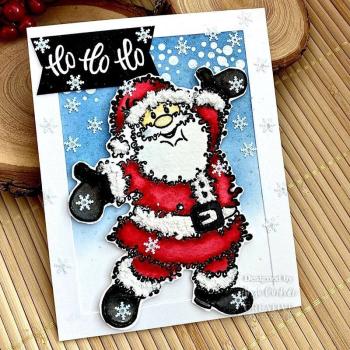 Woodware Festive Fuzzies Santa   Clear Stamps - Stempel 