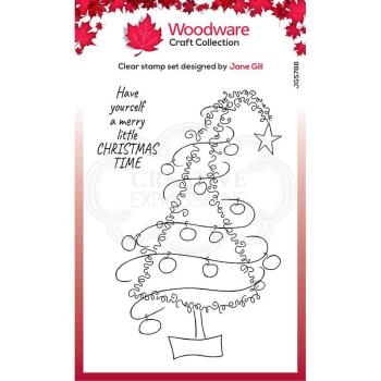 Woodware Festive Fuzzies Tall Christmas Tree   Clear Stamps - Stempel 