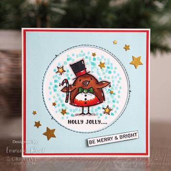 Woodware Top Hat Robin   Clear Stamps - Stempel 