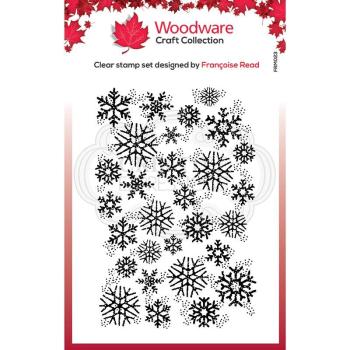 Woodware Snowflake Flurry Clear Stamp - Stempel 