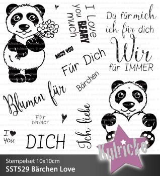 Kulricke Stempelset "Bärchen Love" Clear Stamp
