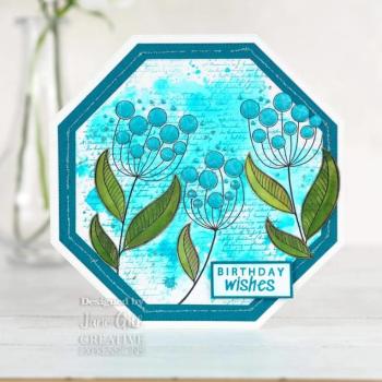 Woodware Bubble Bloom Jeanie   Clear Stamps - Stempel 