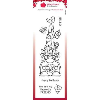 Woodware Floral Hat Clear Stamps - Stempel 