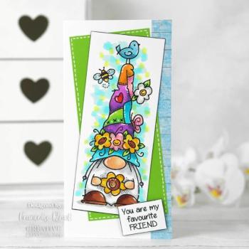 Woodware Floral Hat   Clear Stamps - Stempel 