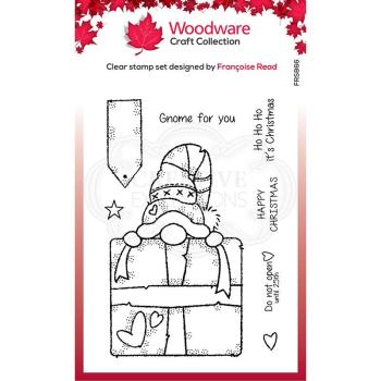 Woodware Gnome Gift   Clear Stamps - Stempel 