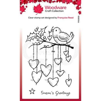Woodware Hanging Hearts Clear Stamps - Stempel 